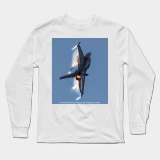 F-16C Viper Afterburner Climb with Vapor Long Sleeve T-Shirt